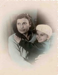 Евгения Еремян с племянником, 1955г.