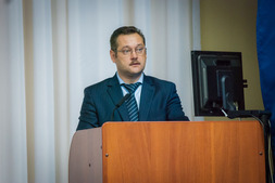 На открытии семинара выступил заместитель начальника Департамента ПАО «Газпром» Владимир Викторович Небабин